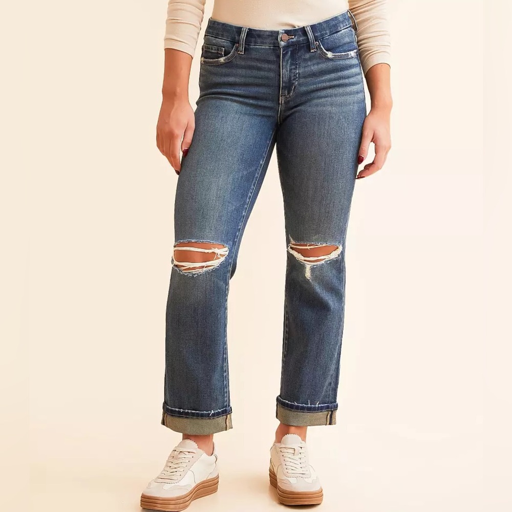 Stylish Blue Distressed Jeans